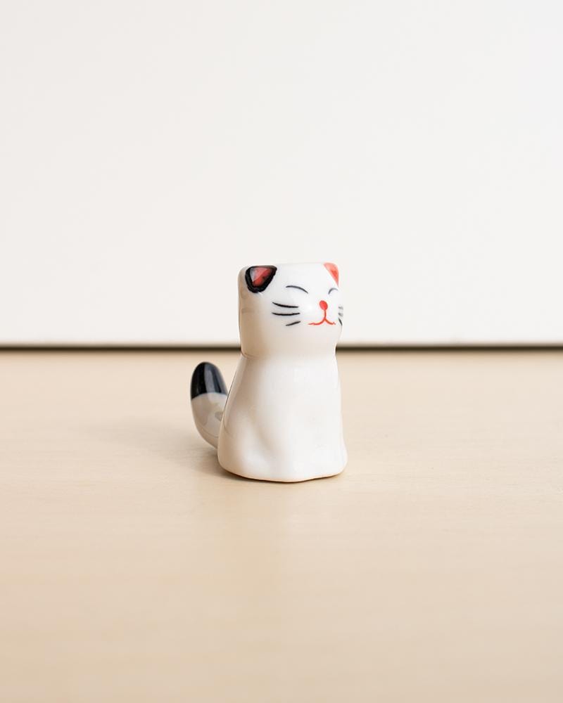 Shop Cermic Cat Friends Chopstick Holder beige sitting cats