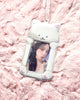 DUCKY WORLD Malang White Nyang Cat Photocard Holder Keyring