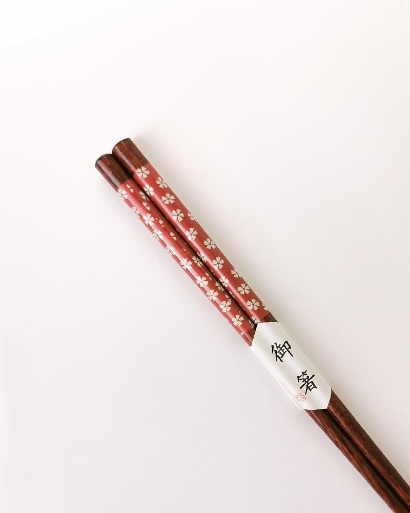 Shop Flower Petal Chopsticks in Red