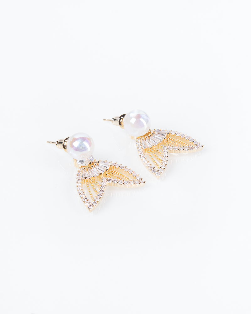 NYU NYU Glittering Mermaid Tail Earrings