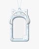 DUCKY WORLD Meowstar White Blue Photocard Holder Keyring