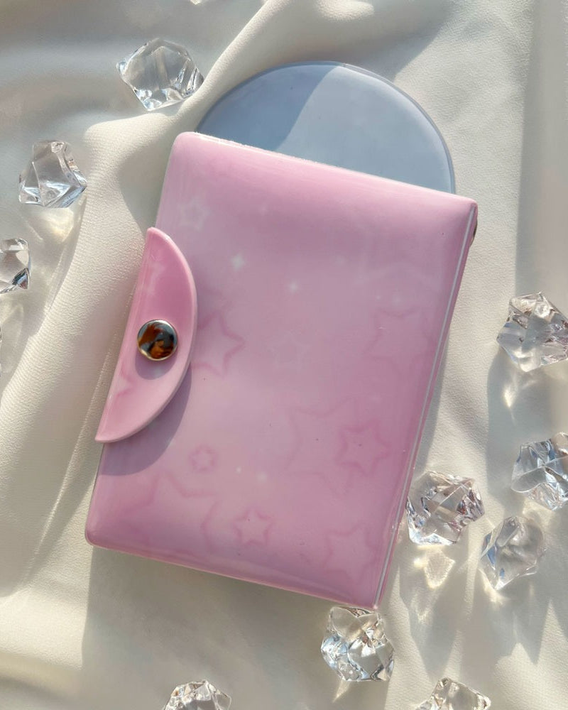 DUCKY WORLD Pink Heart Star Photocard Holder Book