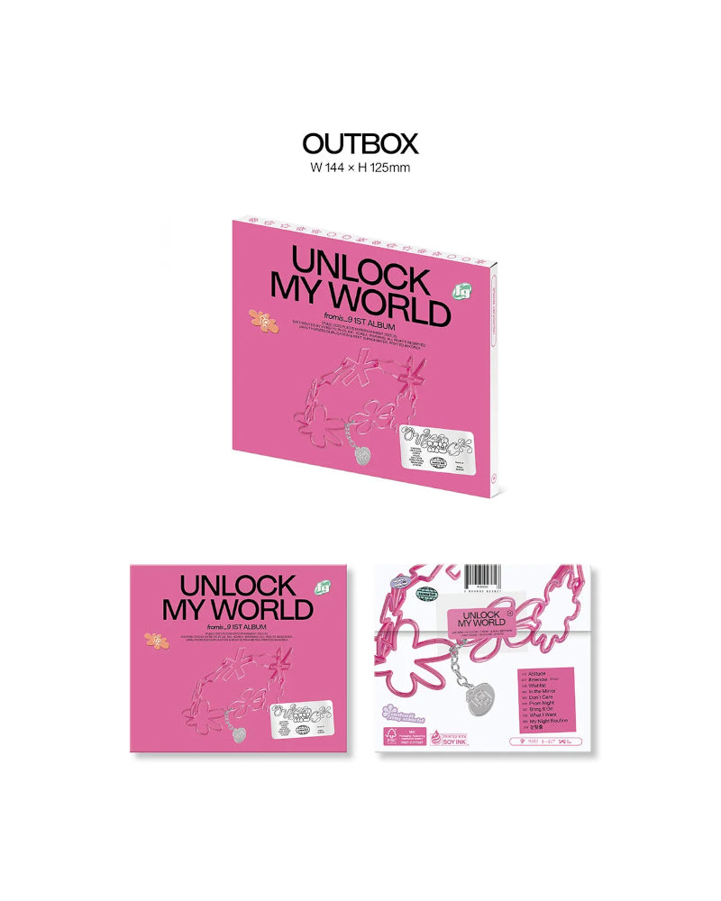 FROMIS_9 - UNLOCK MY WORLD (1ST ALBUM) [COMPACT VER.] (9 VERSIONS - RANDOM)