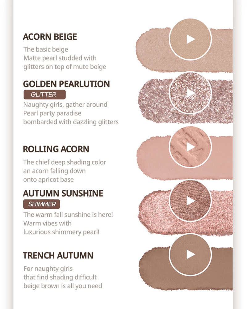 peripera All Take Mood Palette #Fall in Acorn