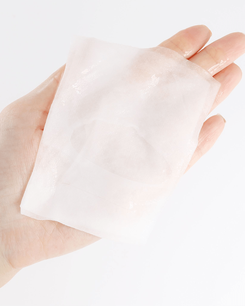 ROUND LAB Birch Juice Moisturizing Sheet Mask soaked on hand