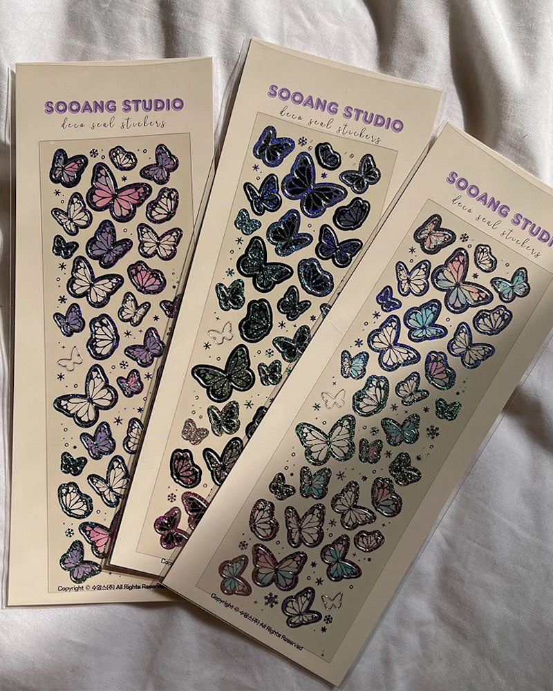 SOOANG STUDIO Butterfly Sticker Sheet (3 Colours)